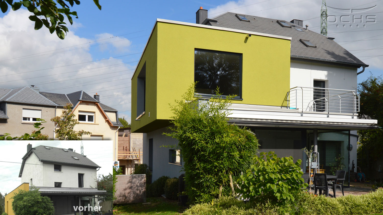 Aufstockung in Holzbauweise in Belvaux - Rückansicht