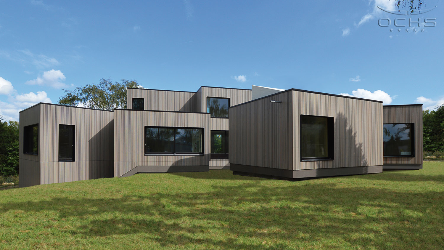 Moderne Architektur - Wohnhaus in Holzbauweise in Mamer